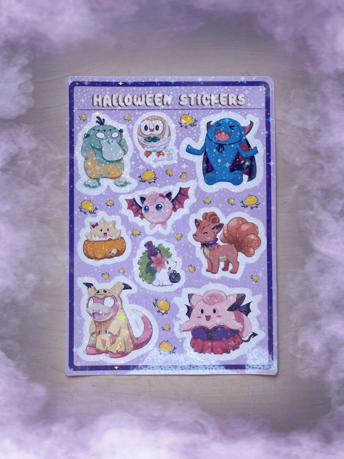 Folha de Stickers Pocket Monster — Edição Halloween #3
