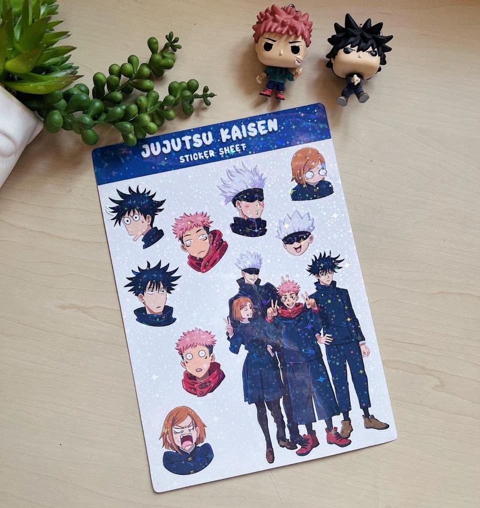 Feitiçaria Jujutsu — Folha de Stickers #1