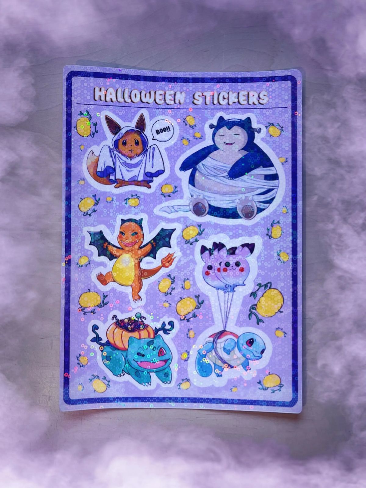 Folha de Stickers Pocket Monster — Edição Halloween #2